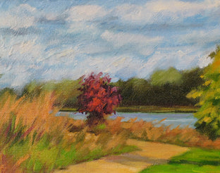 Walking River Park by Suzanne Massion |   Closeup View of Artwork 