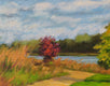 Original art for sale at UGallery.com | Walking River Park by Suzanne Massion | $525 | oil painting | 16' h x 24' w | thumbnail 4