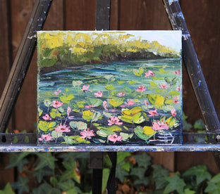 Water Lilies by Lisa Elley |  Context View of Artwork 