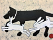 Original art for sale at UGallery.com | White Rabbits by Jaime Ellsworth | $3,200 | acrylic painting | 30' h x 40' w | thumbnail 1