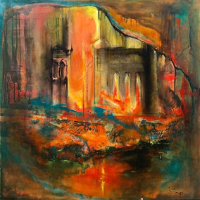 mixed media artwork by Yamilet Sempe titled Refuge of the Rose