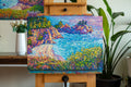 Original art for sale at UGallery.com | Big Sur Falls by Tao Bai | $1,225 | oil painting | 20' h x 28' w | thumbnail 3