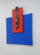 Original art for sale at UGallery.com | Climber on Red N Blue Square. by Yelitza Diaz | $450 | mixed media artwork | 16' h x 12' w | thumbnail 2