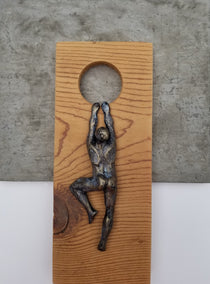 mixed media artwork by Yelitza Diaz titled Climber on Virgin Wood