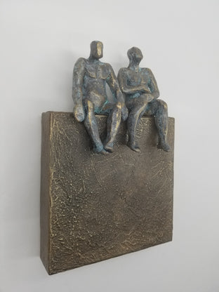 Peaceful Couple on Bronze 1/50 by Yelitza Diaz |  Side View of Artwork 