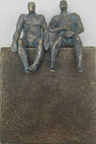 mixed media artwork by Yelitza Diaz titled Peaceful Couple on Bronze 1/50