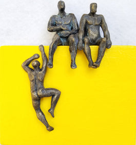 mixed media artwork by Yelitza Diaz titled Sitting on Yellow