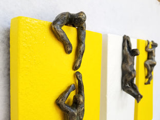 Yellow & White Climbers by Yelitza Diaz |   Closeup View of Artwork 