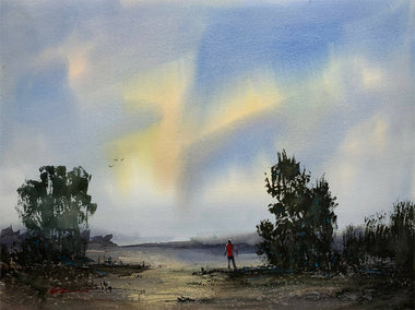 watercolor painting by Posey Gaines titled Early Morning Meditation