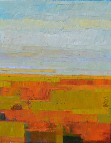 oil painting by Srinivas Kathoju titled Summer Fields